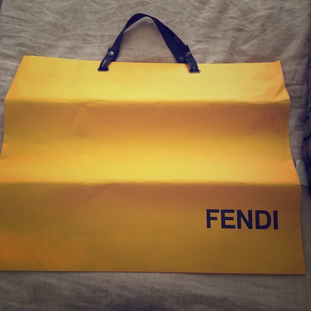 Giant Fendi shopping bag.